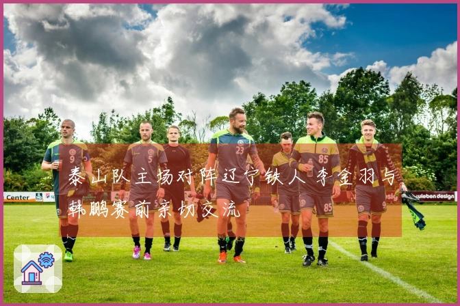 泰山队主场对阵辽宁铁人 李金羽与韩鹏赛前亲切交流